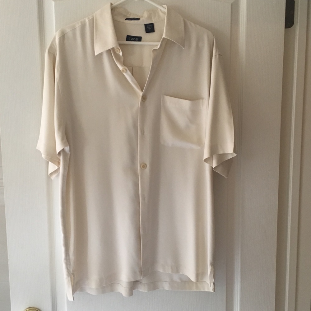 Men’s silk shirt in cream